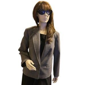 Vintage Pendleton Women’s Virgin Wool Gray Size 36 Jacket Blazer